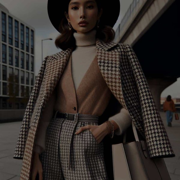 How to Style a Houndstooth Coat for a Modernized Classic Look?